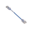 cable de parcheo tx6, utp cat6, diámetro reducido (28awg), color azul, 6in (15.2 cm)