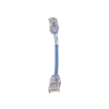 cable de parcheo tx6, utp cat6, diámetro reducido (28awg), color azul, 6in (15.2 cm)
