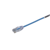 cable de parcheo tx6, utp cat6, diámetro reducido (28awg), color azul, 6in (15.2 cm)