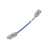 cable de parcheo tx6, utp cat6, diámetro reducido (28awg), color azul, 6in (15.2 cm)