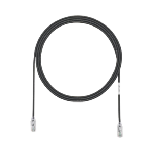 cable de parcheo tx6, utp cat6, diámetro reducido (28awg), color negro, 7ft