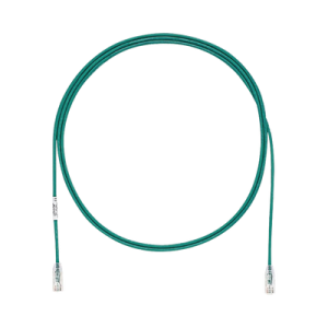 cable de parcheo tx6, utp cat6, diámetro reducido (28awg), color verde, 7ft