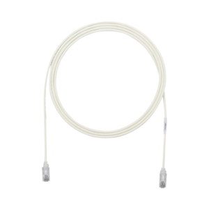 cable de parcheo tx6, utp cat6, diámetro reducido (28awg), color gris, 7ft