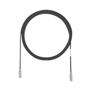 cable de parcheo tx6, utp cat6, diámetro reducido (28awg), color negro, 8 ft