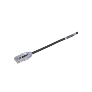 cable de parcheo tx6, utp cat6, diámetro reducido (28awg), color negro, 8in (20.2cm)