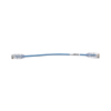 cable de parcheo tx6, utp cat6, diámetro reducido (28awg), color azul, 8in (20.2cm)