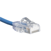cable de parcheo tx6, utp cat6, diámetro reducido (28awg), color azul, 8in (20.2cm)