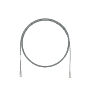cable de parcheo utp cat6a, cm/lszh, diámetro reducido (28awg), color gris, 15ft