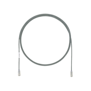 cable de parcheo utp cat6a, cm/lszh, diámetro reducido (28awg), color gris, 1 ft