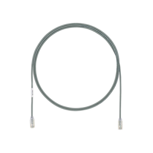 cable de parcheo utp cat6a, cm/lszh, diámetro reducido (28awg), color gris, 2 ft