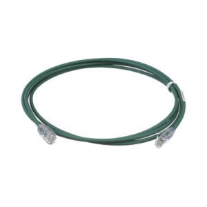 cable de parcheo utp cat6a, cm/lszh, diámetro reducido (28awg), color verde, 3 ft