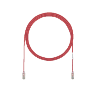 cable de parcheo utp cat6a, cm/lszh, diámetro reducido (28awg), color rojo, 50ft