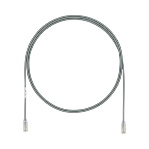 cable de parcheo utp cat6a, cm/lszh, diámetro reducido (28awg), color gris, 6ft