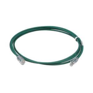 cable de parcheo utp cat6a, cm/lszh, diámetro reducido (28awg), color verde, 7ft