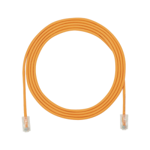 cable de parcheo utp cat6a, cm/lszh, diámetro reducido (28awg), color naranja, 7ft