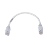 cable de parcheo utp, cat6a, diámetro reducido (28 awg), cm/lszh, color blanco mate, 8in (20.3cm)