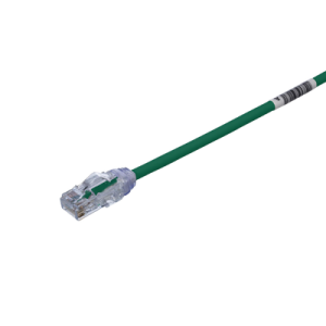 cable de parcheo utp, cat6a, diámetro reducido (28 awg), cm/lszh, color verde, 8in (20.3cm)