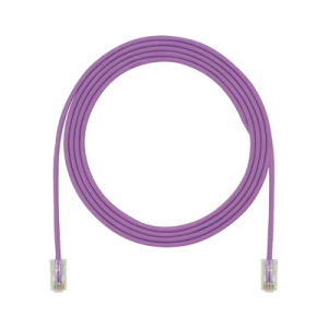 cable de parcheo utp, cat6a, 24 awg, cm, color violeta, 15ft