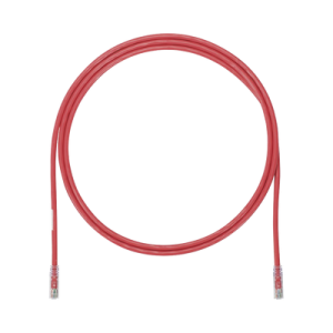 cable de parcheo utp, cat6a, 24 awg, cm, color rojo, 3ft