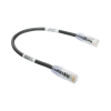 cable de parcheo tx6, utp cat6, 24 awg, cm, color negro, 1ft