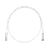 cable de parcheo tx6, utp cat6, 24 awg, cm, color blanco mate, 30ft