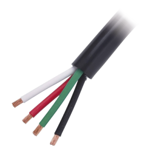 cable eléctrico de uso rudo 4 hilos calibre 18 awg, hasta 600 v. rollo de 100 m.