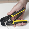 kit de instalación de cable utp con estuche (desforrador + ponchadora + ponchadora 110).