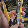 ponchadora/pelacables/cortacables con matraca para conectores pass thru rj45