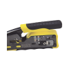 ponchadora/pelacables/cortacables con matraca para conectores pass thru rj45 y conectores estándar rj11/rj12.