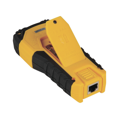tester de cable lan scout™ jr. 2/ para: prueba aprobada/ error de cableado/ falla de circuito abierto o cortocircuito/ par dividido/ blindaje. tester de cable lan scout™ jr. 2/ para: prueba aprobada/ error de cableado/ falla de circuito abierto o cortocircuito/ par dividido/ blindaje.