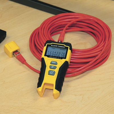 tester de cable lan scout™ jr. 2/ para: prueba aprobada/ error de cableado/ falla de circuito abierto o cortocircuito/ par dividido/ blindaje. tester de cable lan scout™ jr. 2/ para: prueba aprobada/ error de cableado/ falla de circuito abierto o cortocircuito/ par dividido/ blindaje.