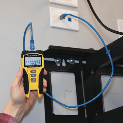 tester de cable lan scout™ jr. 2/ para: prueba aprobada/ error de cableado/ falla de circuito abierto o cortocircuito/ par dividido/ blindaje. tester de cable lan scout™ jr. 2/ para: prueba aprobada/ error de cableado/ falla de circuito abierto o cortocircuito/ par dividido/ blindaje.