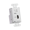 transmisor hdmi | 4k a 40 metros | hdbaset lite con placa de pared estadounidense/poh