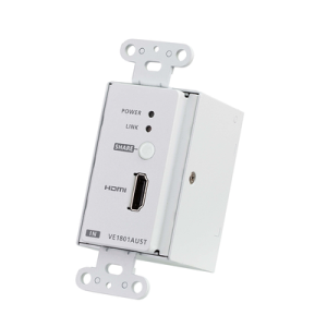 transmisor hdmi | 4k a 40 metros | hdbaset lite con placa de pared estadounidense/poh
