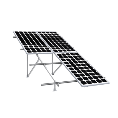 montaje para panel solar 2x2, riel 5 de 2700mm para módulos con espesor de 30 35mm, vel. de viento máx. 136km/h montaje para panel solar 2x2, riel 5 de 2700mm para módulos con espesor de 30 35mm, vel. de viento máx. 136km/h