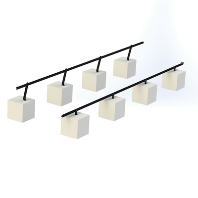 montaje para panel solar, riel "8" de 5400mm para módulos con espesor de 30 35mm, velocidad de viento máx. 136km/h (20° a 45°) con anodizado negro montaje para panel solar, riel "8" de 5400mm para módulos con espesor de 30 35mm, velocidad de viento máx. 136km/h (20° a 45°) con anodizado negro