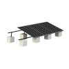 montaje para panel solar, riel "8" de 5400mm para módulos con espesor de 30 35mm, velocidad de viento máx. 136km/h (20° a 45°) con anodizado negro