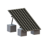 montaje para panel solar, riel "8" de 1400mm para módulos con espesor de 35mm, velocidad de viento máx. 136km/h (20° a 45°)