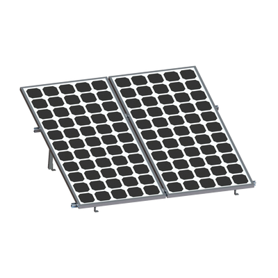 montaje para 2 paneles solares, riel "8" de 2700mm para módulos con espesor de 30 35mm, velocidad de viento máx. 136km/h montaje para 2 paneles solares, riel "8" de 2700mm para módulos con espesor de 30 35mm, velocidad de viento máx. 136km/h