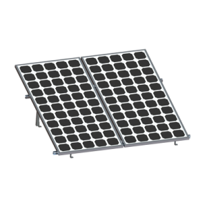 montaje para 2 paneles solares, riel "8" de 2700mm para módulos con espesor de 30 35mm, velocidad de viento máx. 136km/h