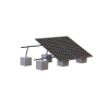 montaje para 3 panel solar, riel "8" de 4050mm para módulos con espesor de 35mm, velocidad de viento máx. 136km/h (20° a 45°)