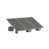 montaje para 3 panel solar, riel "8" de 4050mm para módulos con espesor de 35mm, velocidad de viento máx. 136km/h (20° a 45°)