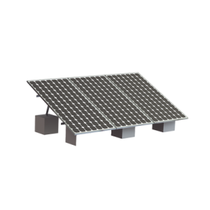 montaje para 3 panel solar, riel "8" de 4050mm para módulos con espesor de 35mm, velocidad de viento máx. 136km/h (20° a 45°)