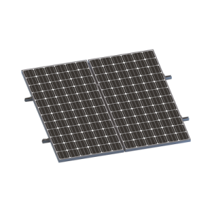 kit de minirieles para panel solar arreglo 1x2 para instalación plano en lámina