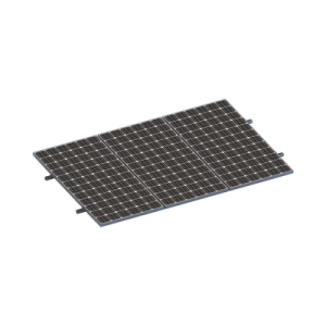 kit de minirieles para panel solar arreglo 1x3 para instalación plano en lámina