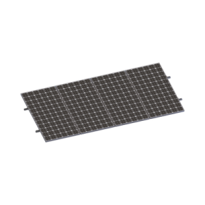 kit de minirieles para panel solar arreglo 1x4 para instalación plano en lámina