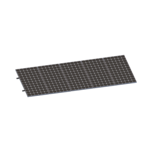 kit de minirieles para panel solar arreglo 1x5 para instalación plano en lámina