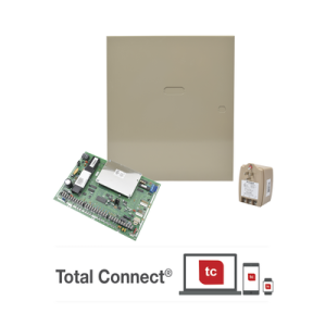 panel de alarma hibrido, 8 particiones, hasta 250 zonas intrusión, compatible con alarmnet y total connect