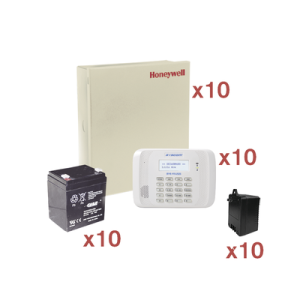 kit de 10 paneles de alarma vista48 con bateria y transformador