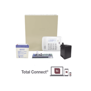kit de panel de alarma vista48la con gabinete, batería y transformador